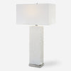 Uttermost Pillar White Marble Table Lamp
