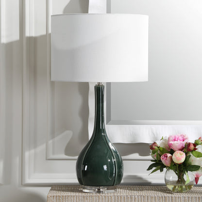Essex Green Glass Table Lamp