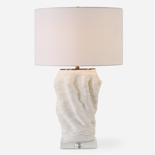 Stratified White Table Lamp