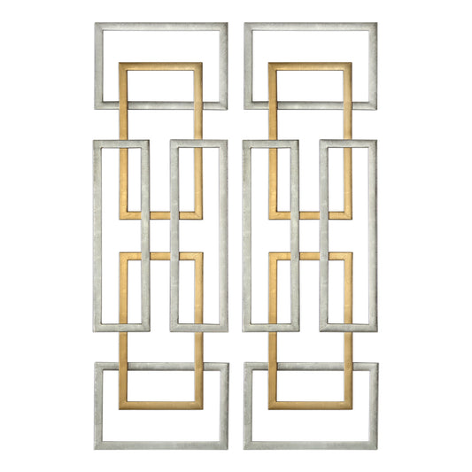 Aerin Metal Wall Panels, S/2