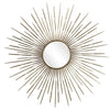 Golden Rays Round Mirror
