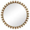 Cyra Gold Round Mirror