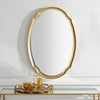 Oval mirror gold