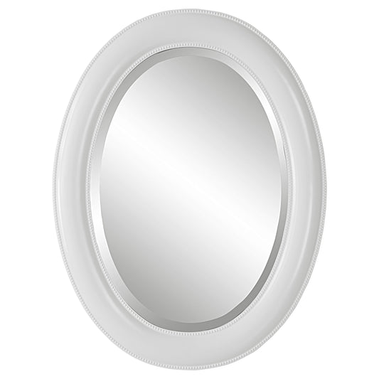Ovel white mirror ,73cm