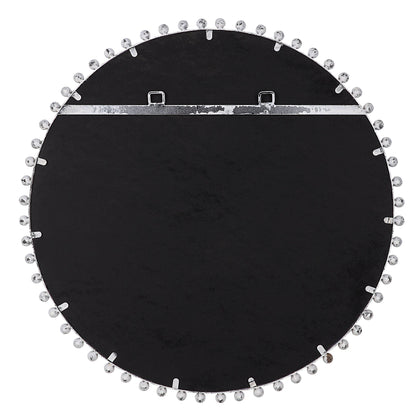 Taza Round Mirror, Antique White