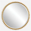 Taza Round Mirror, Gold