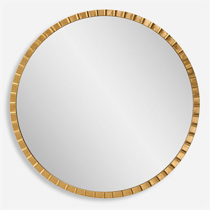 Dandridge Round Mirror, Gold