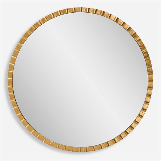 Dandridge Round Mirror, Gold