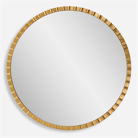 Dandridge Round Mirror, Gold