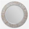 Uttermost Repose Whitewash Round Mirror