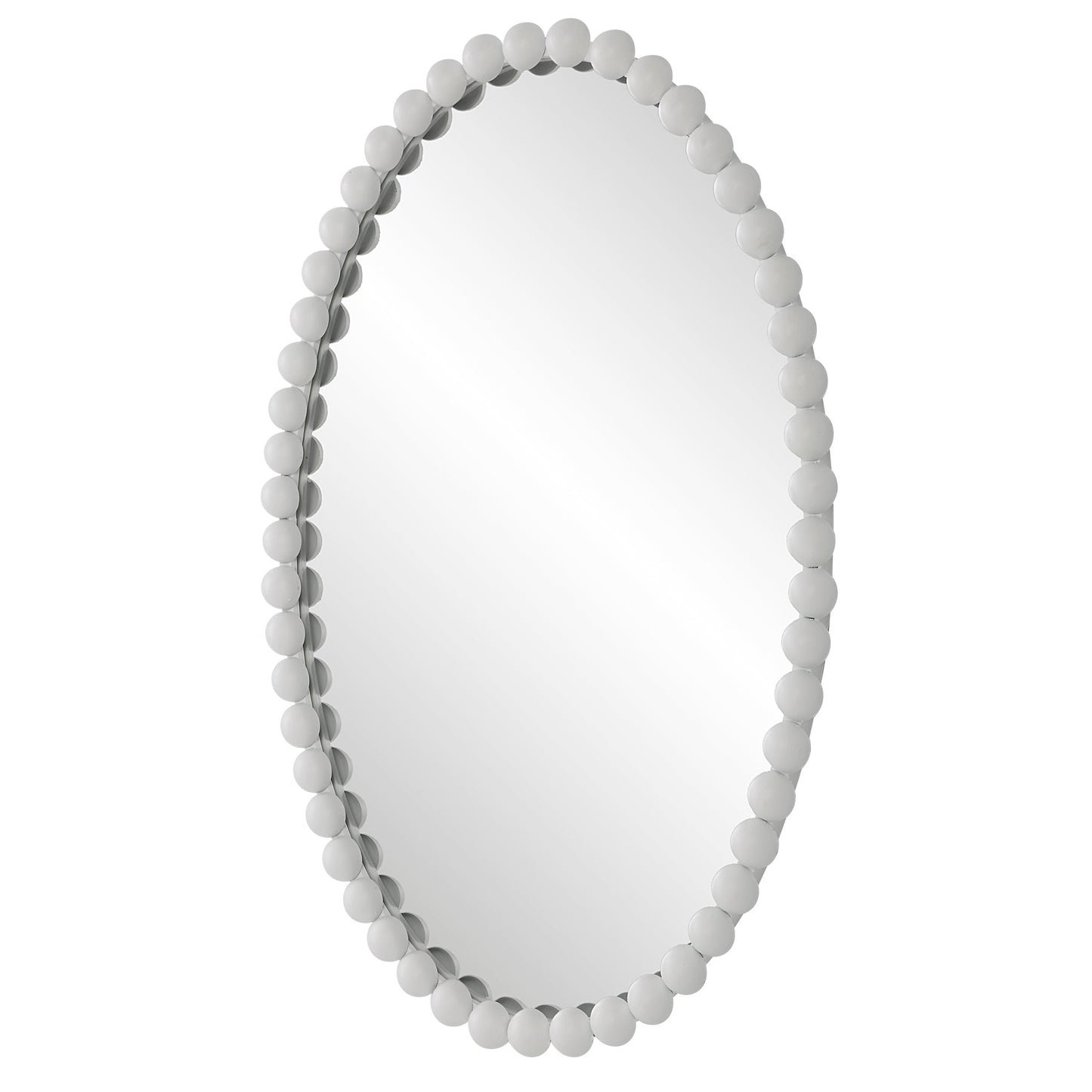 Serna Oval Mirror, White