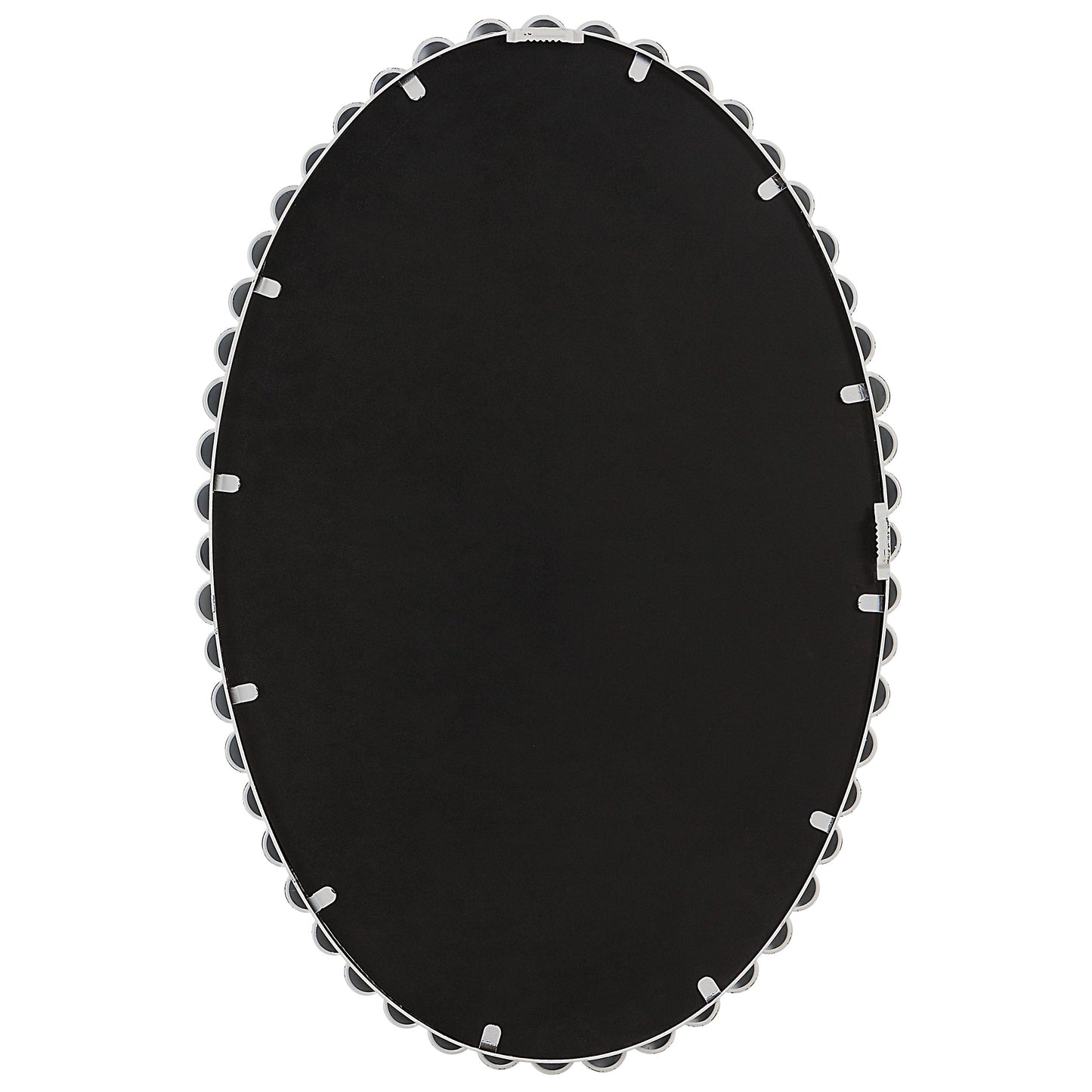 Serna Oval Mirror, White
