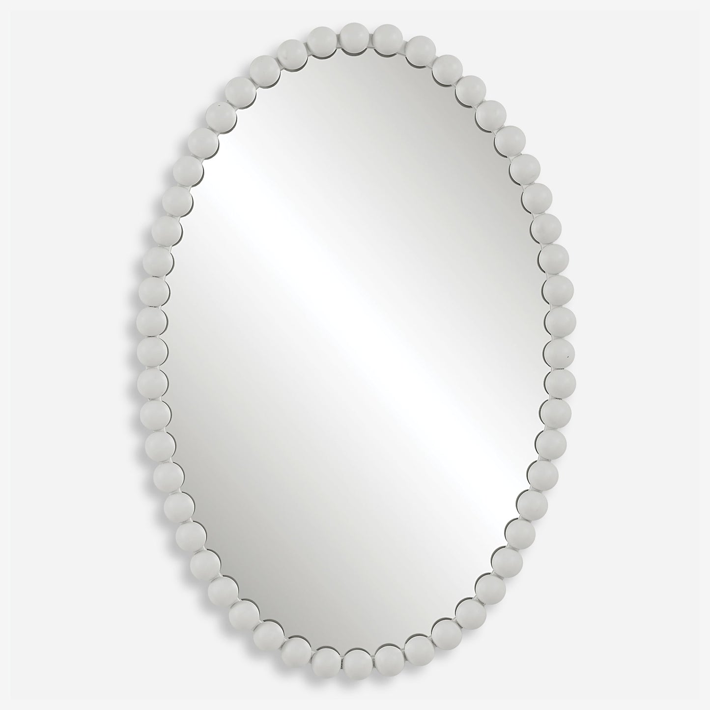 Serna Oval Mirror, White