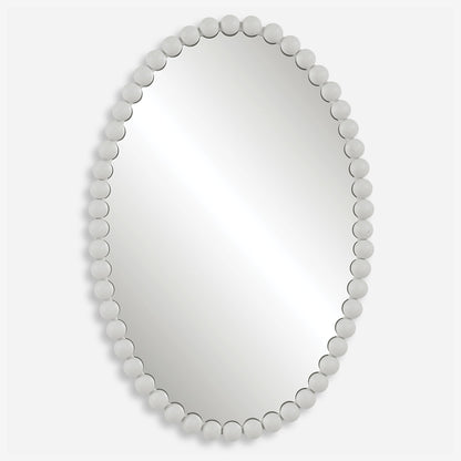 Serna Oval Mirror, White
