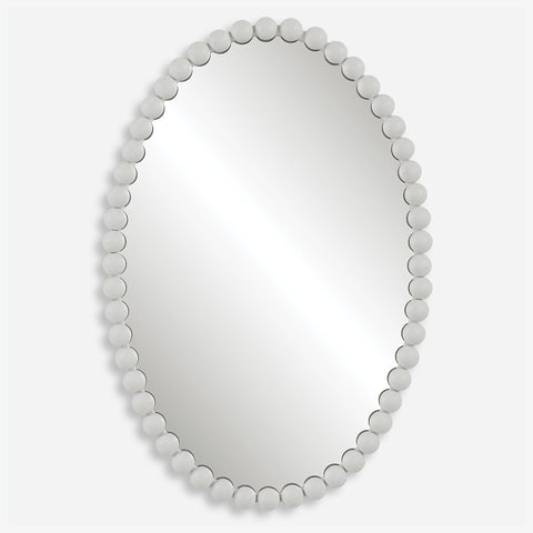 Serna Oval Mirror, White