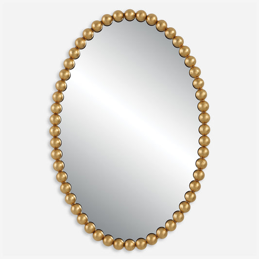 Serna Oval Mirror, Gold