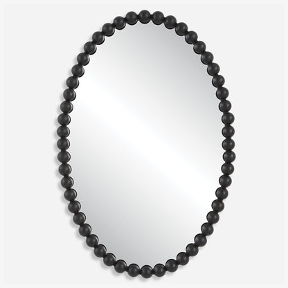 Serna Oval Mirror, Black