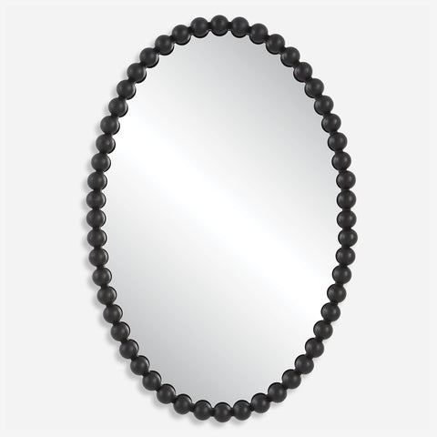 Serna Oval Mirror, Black