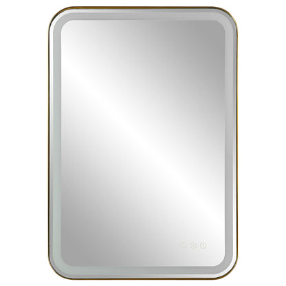 Crofton Lighted Vanity Mirror, Brass