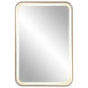 Crofton Lighted Vanity Mirror, Brass