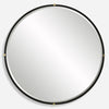 Bonded Round Black Mirror