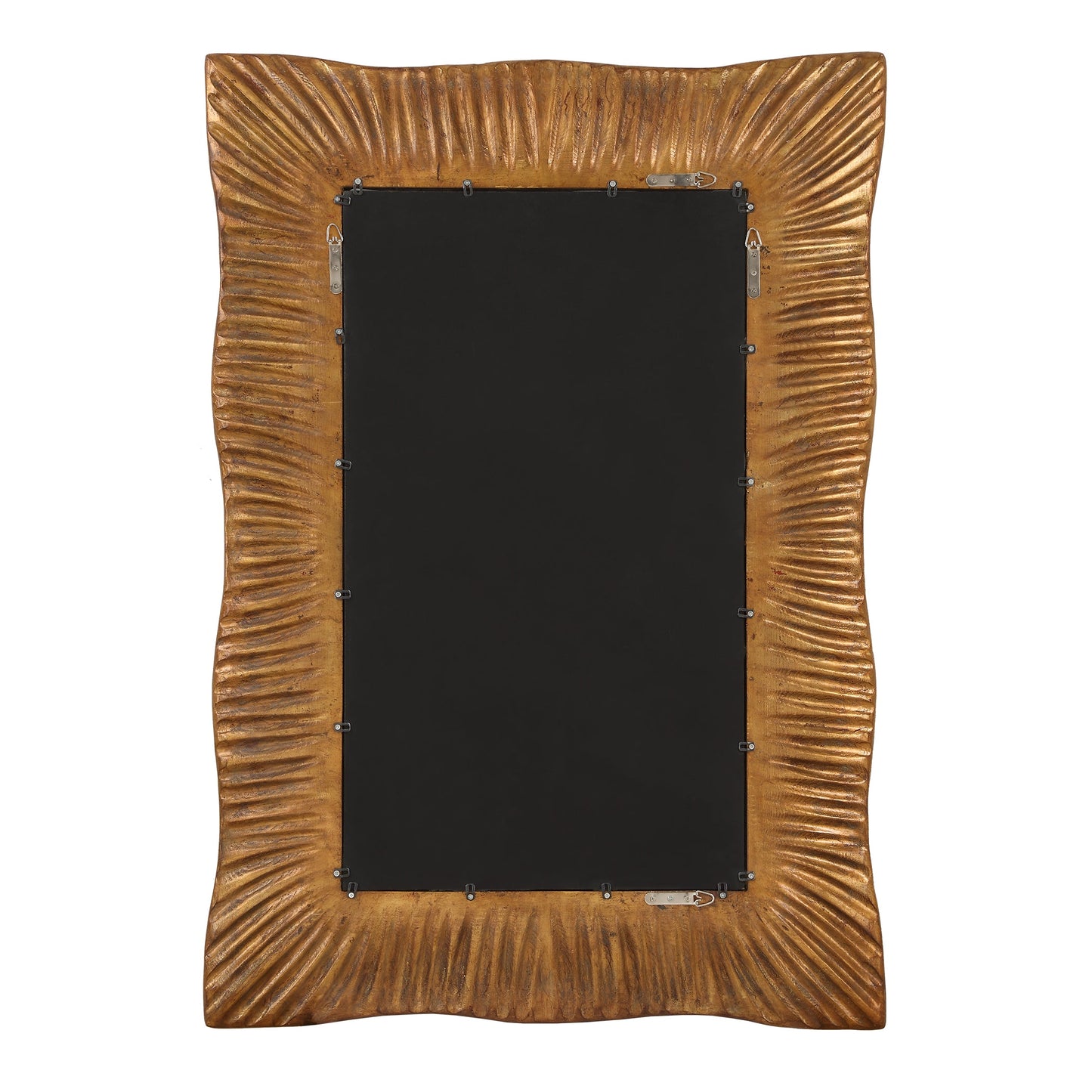 Emerson Scalloped Antique Gold Mirror