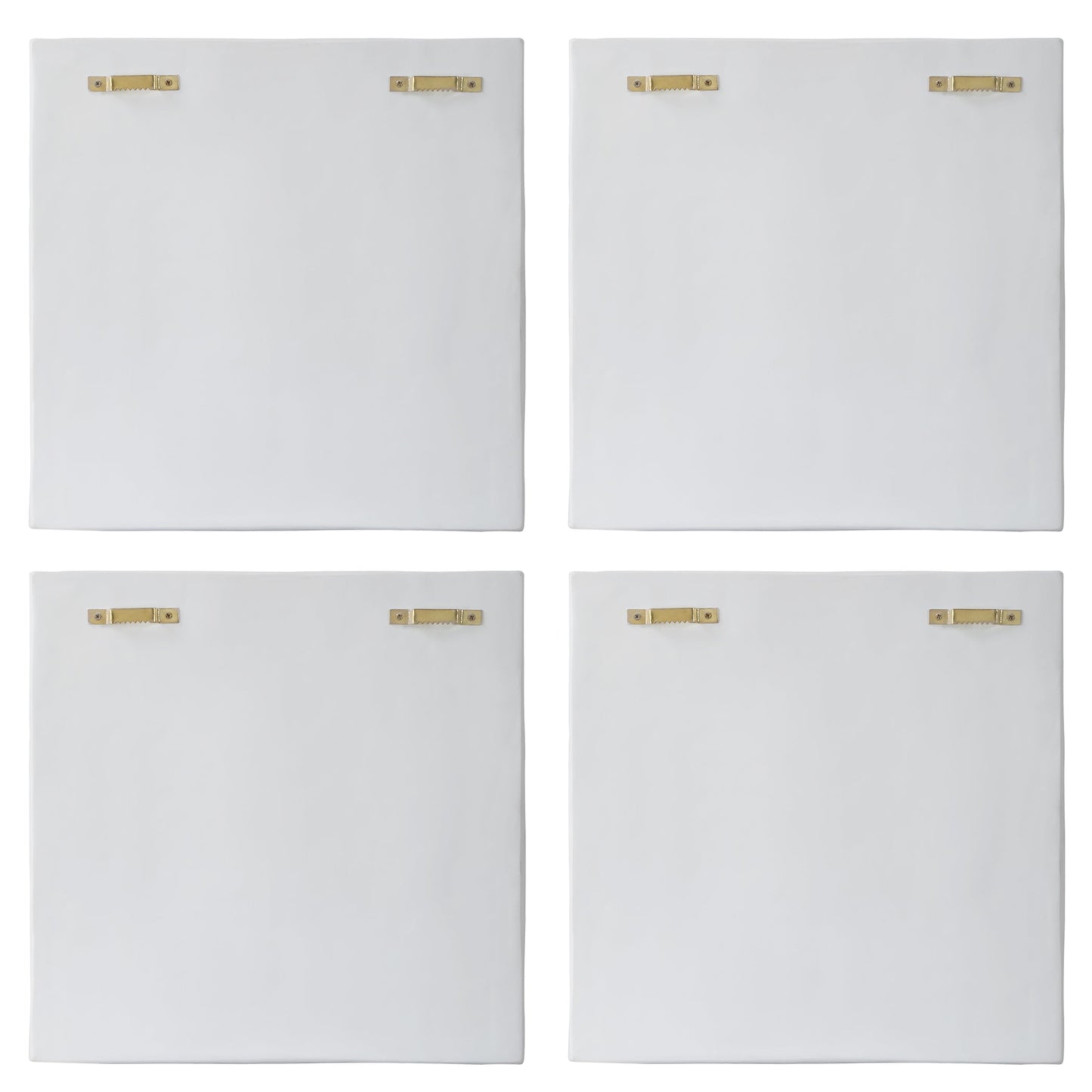 Snowdrift Scultped White Wall Decor, S/4