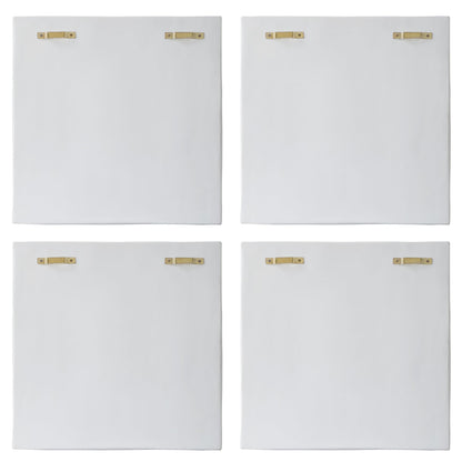 Snowdrift Scultped White Wall Decor, S/4