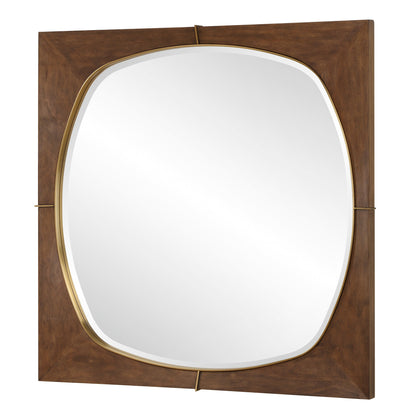 Garonne Square Walnut Mirror