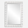 Haya White Scalloped Mirror