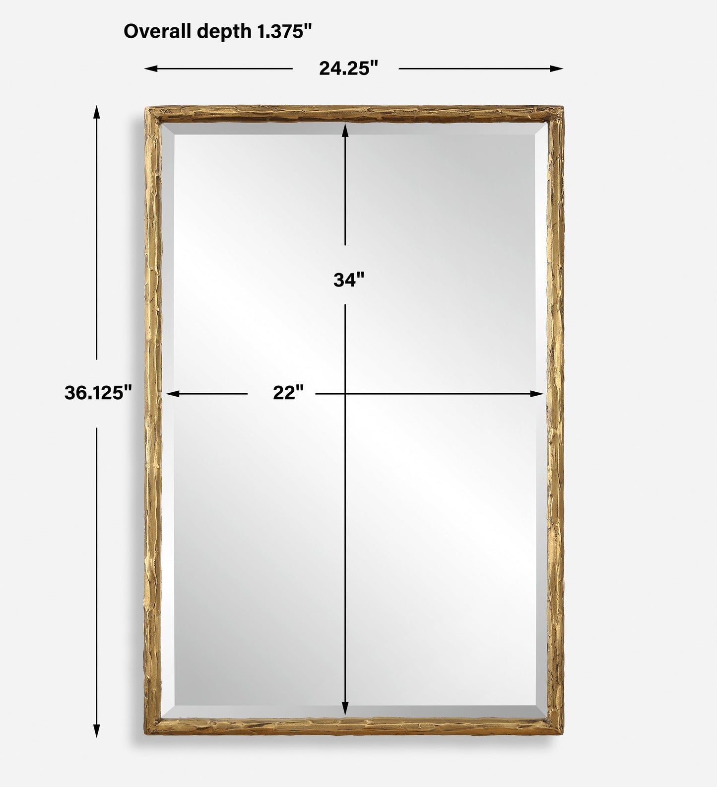 Sutton Gold Vanity Mirror