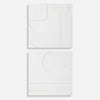 Contours White Wall Decor, S/2