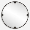 Cornelia Black Round Mirror