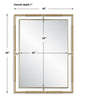It's All Connected Rectangle Brass Mirror