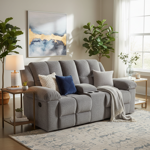Orlen DBL Rec Loveseat w/Console