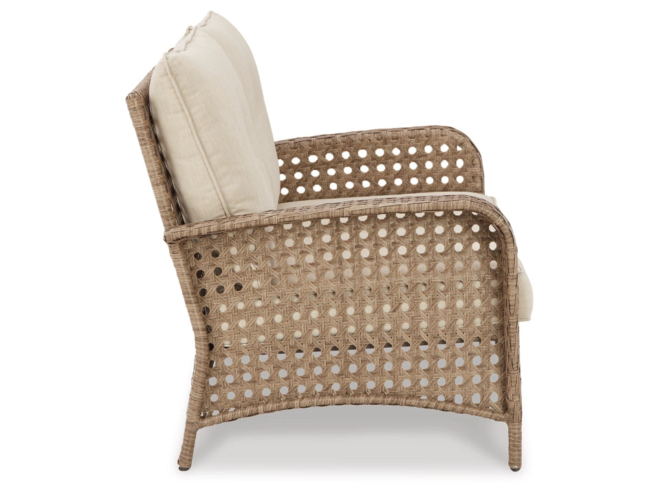 Braylee Outdoor Loveseat with Table (Set of 2)