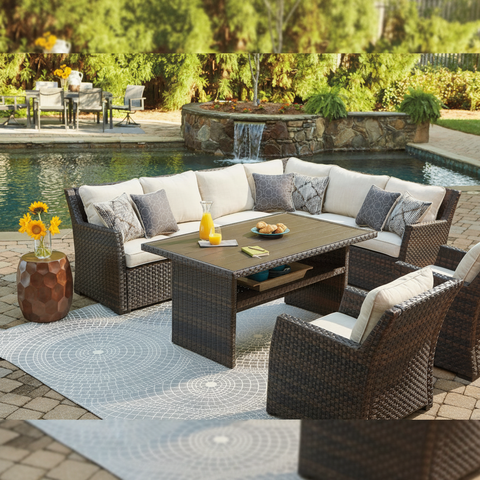 SOFA SEC/CHAIR W/CUSH (3/CN)