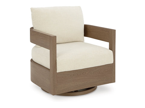 كرسي طعام خارجي دوار مع وسادة من Serene Bay (مجموعة من قطعتين)