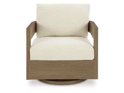 كرسي طعام خارجي دوار مع وسادة من Serene Bay (مجموعة من قطعتين)