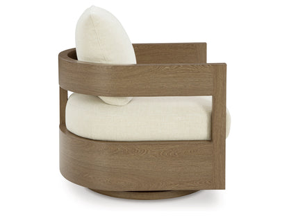 كرسي طعام خارجي دوار مع وسادة من Serene Bay (مجموعة من قطعتين)