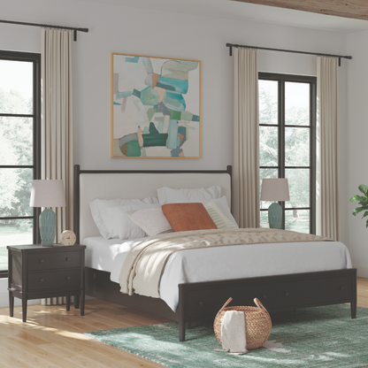 Portdown King Upholstered Panel Storage Bed