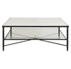 24065M-N-utt | Henzler 126 W x 47 H x 126 D Square Coffee Table with Marble Top