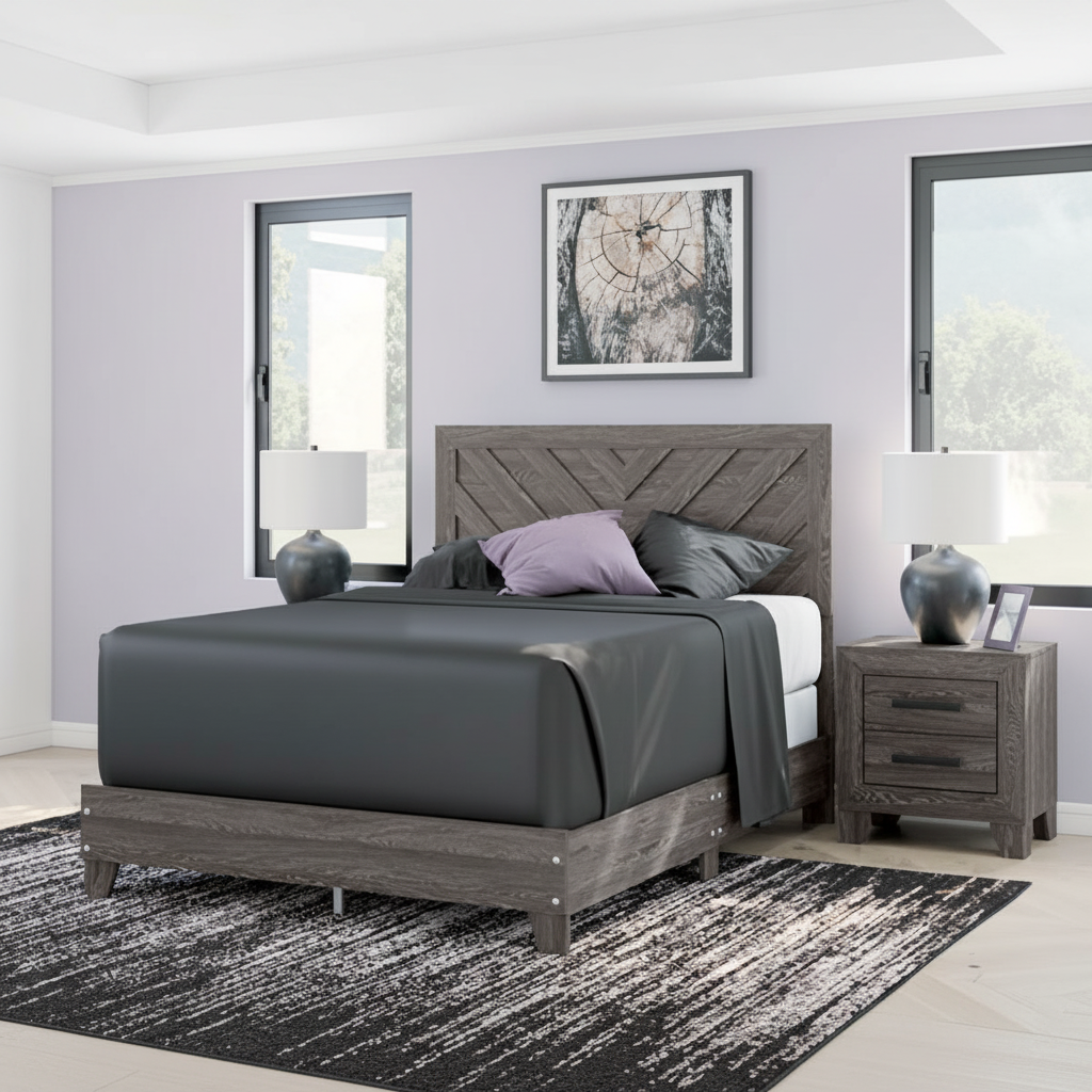 Sylveri Full Chevron Panel Bed