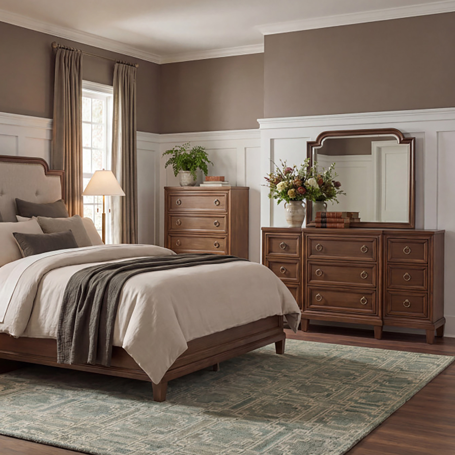 Jorlaina Dresser and Mirror