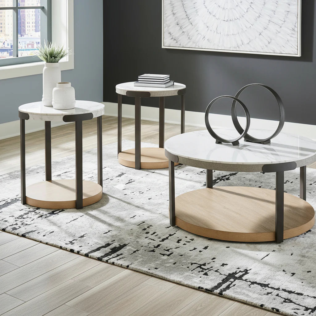 طاولة دارثرست (مجموعة من 3)