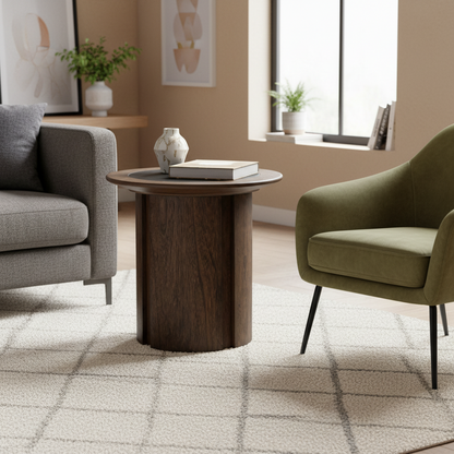 Dontayne Round End Table