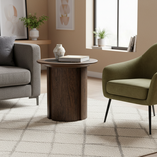 Dontayne Round End Table