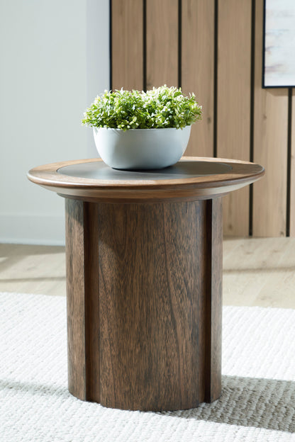 Dontayne Round End Table