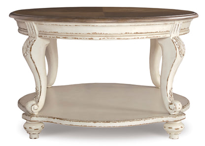 Realyn Oval Table Set With TV Stand