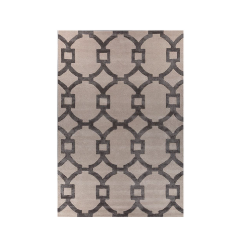 Antique White Charcoal Slate Rug